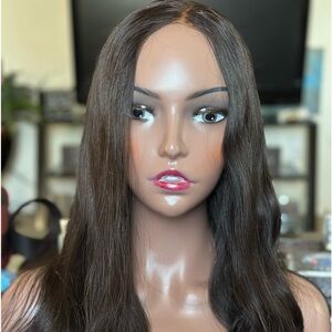 Human hair lace front wig